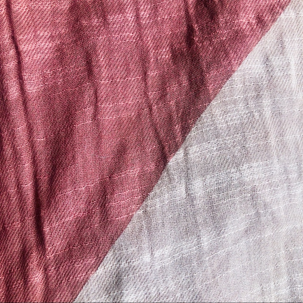 Loft Color Block Scarf With Raw Fringe Trim - image 4